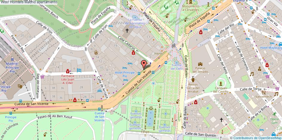 mapa Woo! Homtels apartamento Madrid