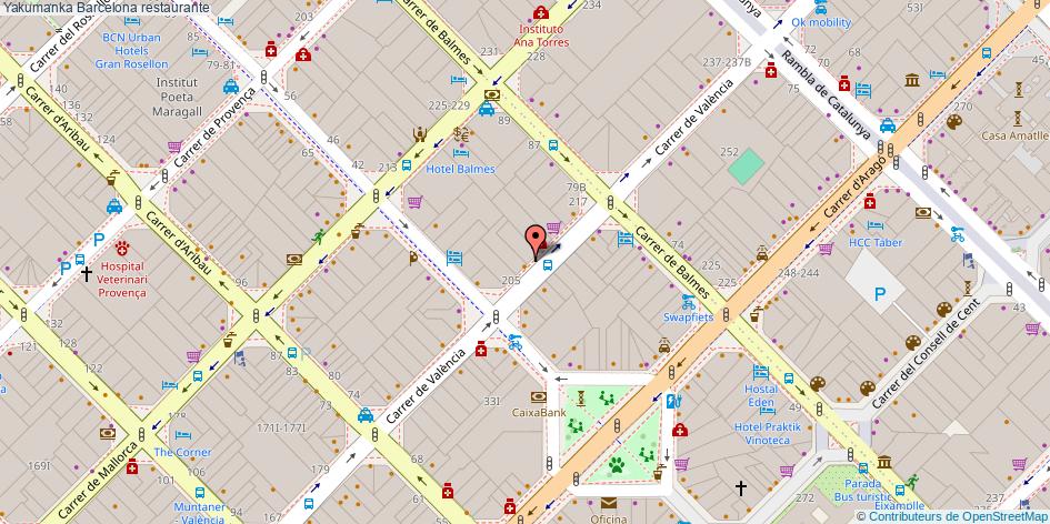 mapa Yakumanka restaurante Barcelona