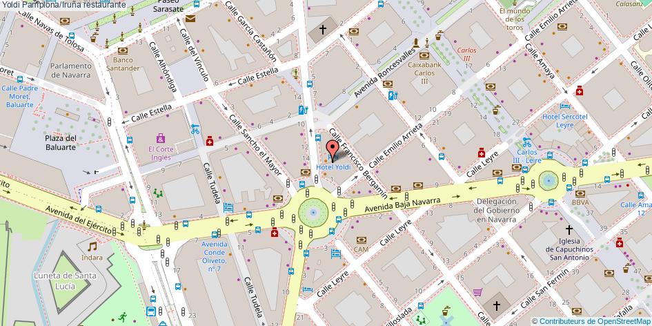 mapa Yoldi restaurante Pamplona/Iruña