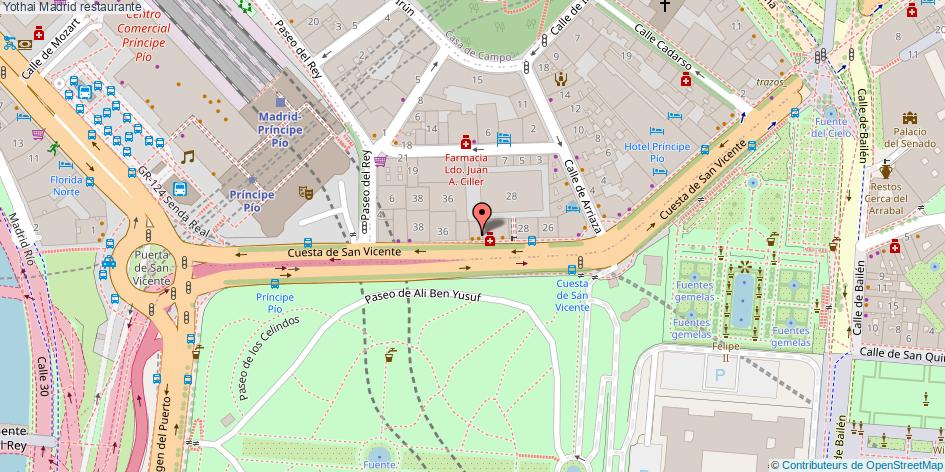 mapa Yothai restaurante Madrid