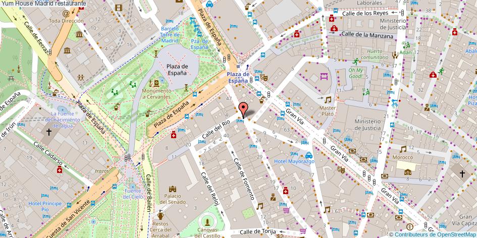 mapa Yum House restaurante Madrid
