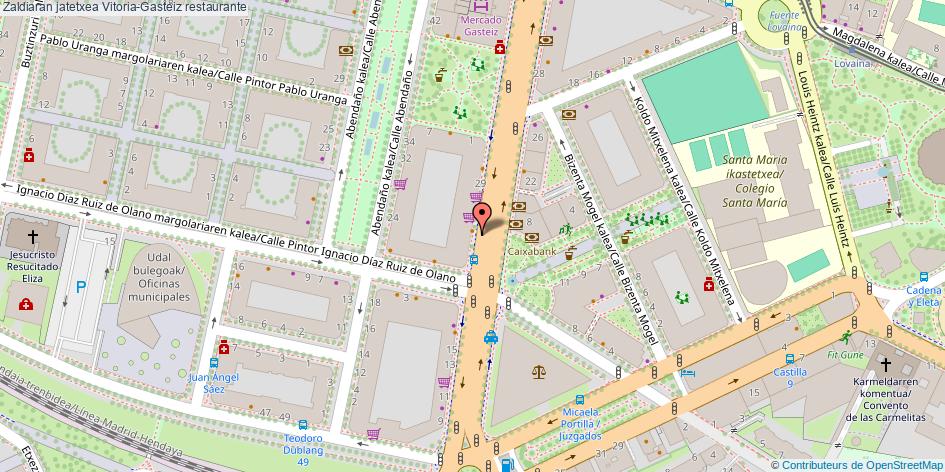 mapa Zaldiaran jatetxea restaurante Vitoria-Gasteiz