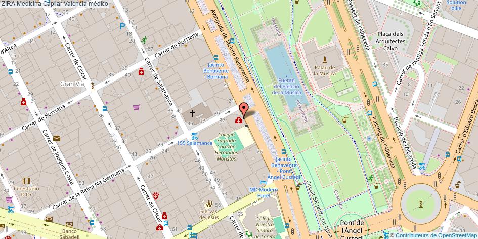 mapa ZIRA Medicina Capilar médico València
