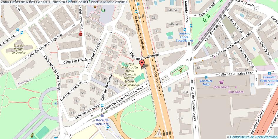 mapa Zona Casas de Niños Capital-1, Nuestra Señora de la Fuencisla escuela Madrid